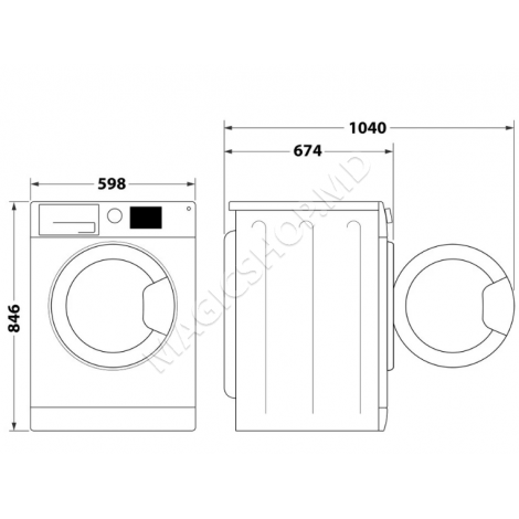 Mașina de uscat rufe Whirlpool WP C9 WBS EE cu Wi-Fi